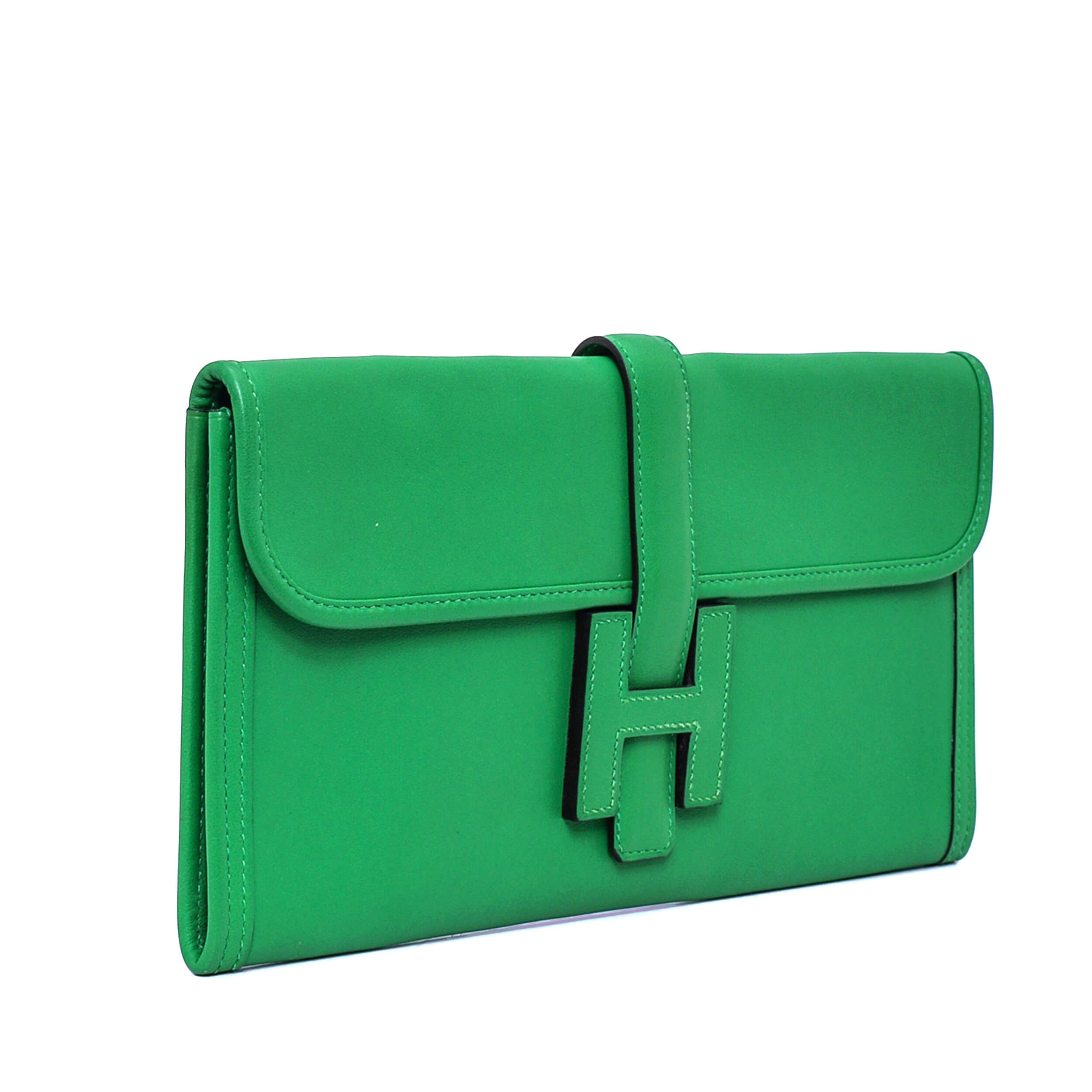 Hermes - Bambou Swift Leather Jige Clutch